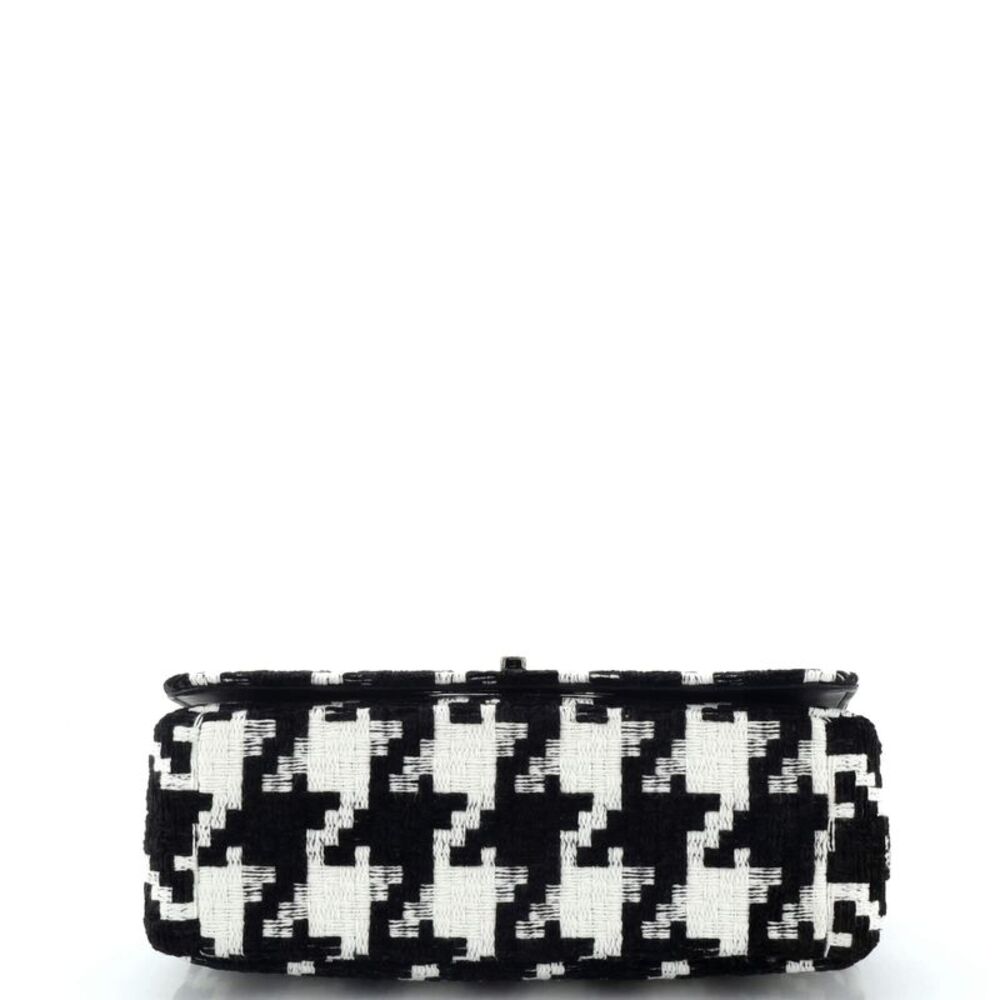 Christian Dior Caro Bag Macro-Houndstooth Fabric Medium Black, White - Picture 4 of 7
